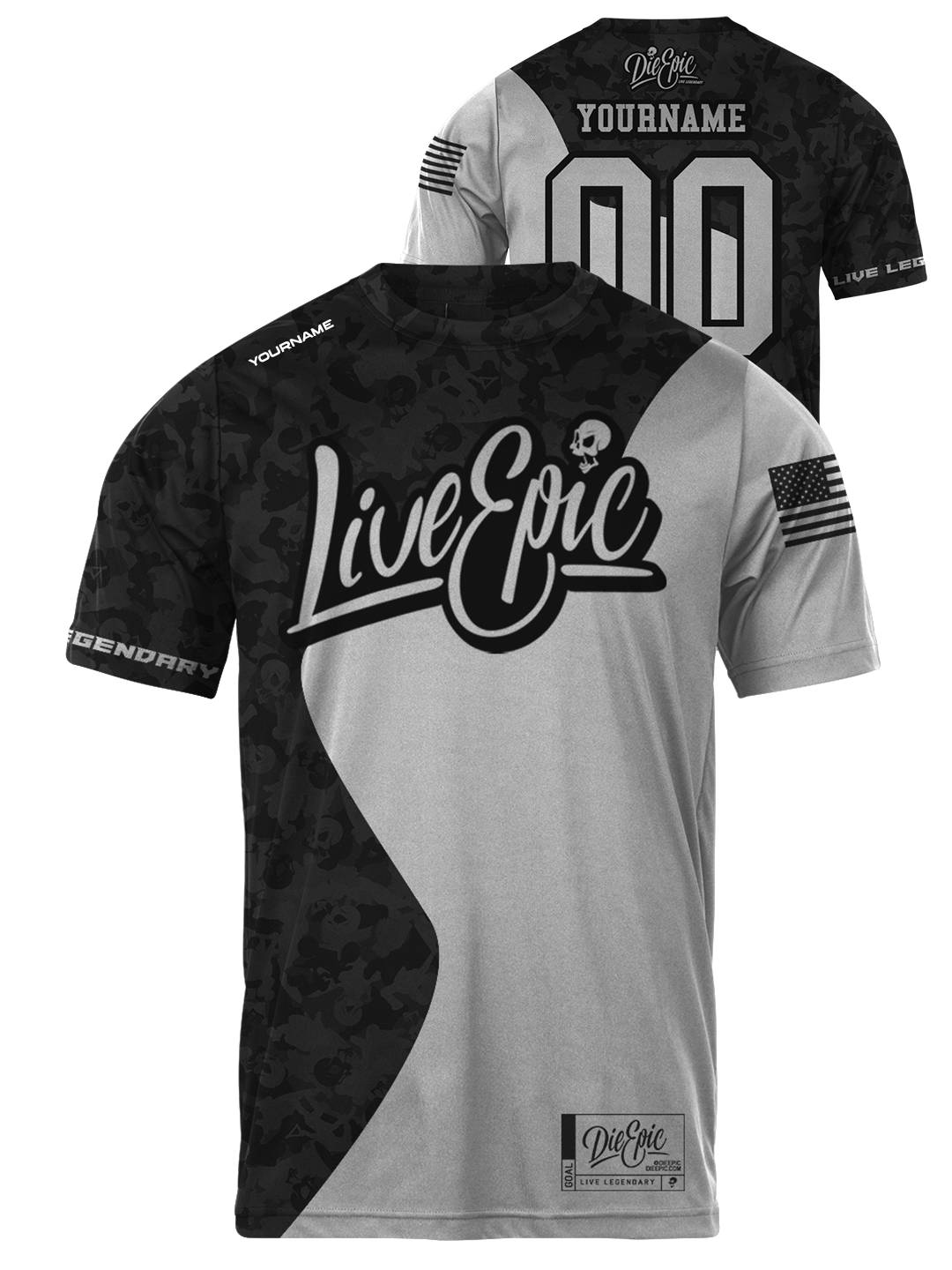 Live Epic Yin Yang Custom Short Sleeve Jersey
