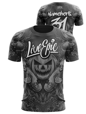 Live Epic Jack O'Lantern Multicolor Custom Short Sleeve Jersey