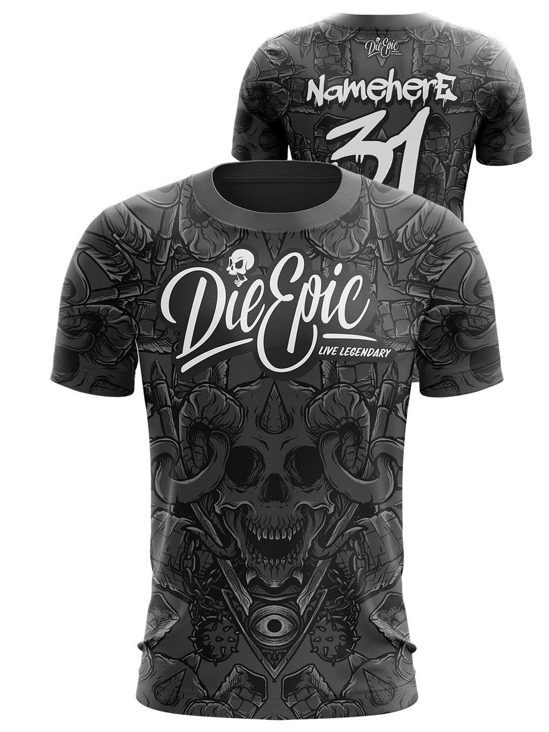Die Epic Lucifer Multicolor Custom Short Sleeve Jersey
