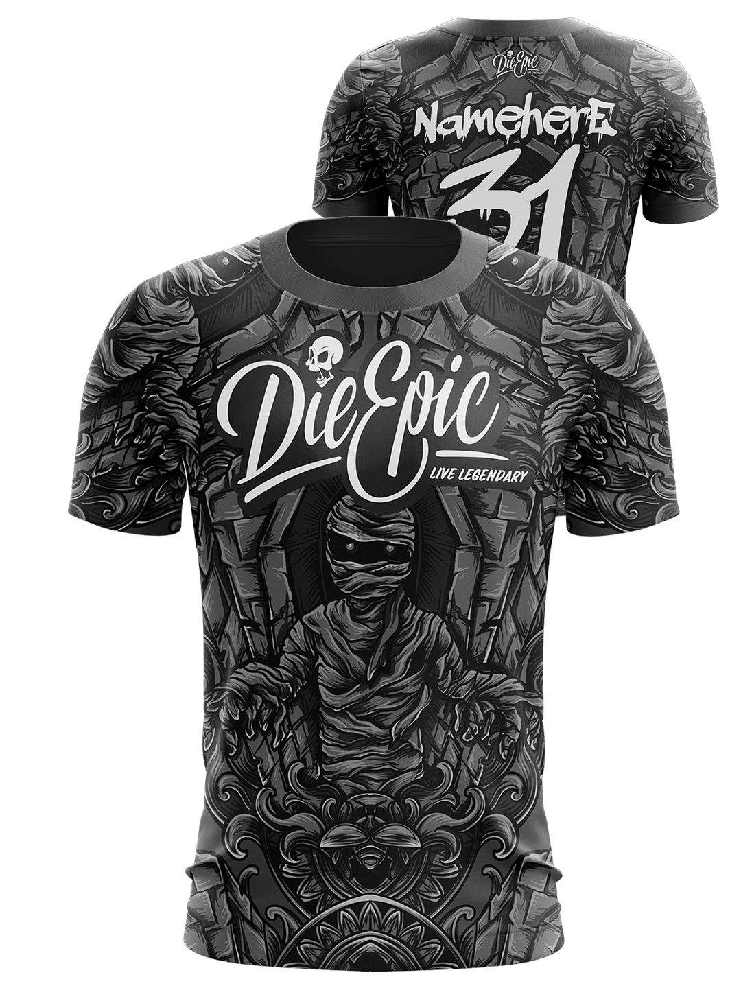 Die Epic Mummy Multicolor Custom Short Sleeve Jersey