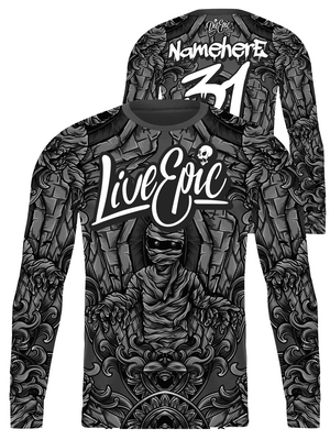 Live Epic Mummy Multicolor Custom Long Sleeve Jersey