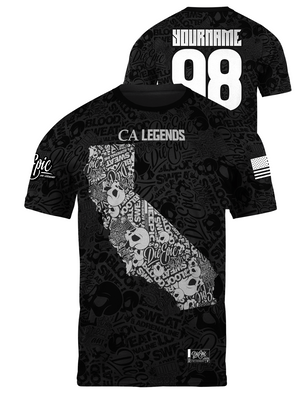 Country State Legends Sticker Camo Custom Short Sleeve Jersey