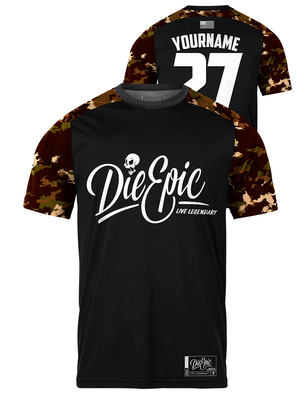 Die Epic Coyotte Camo Mission Ready Custom Short Sleeve Jersey