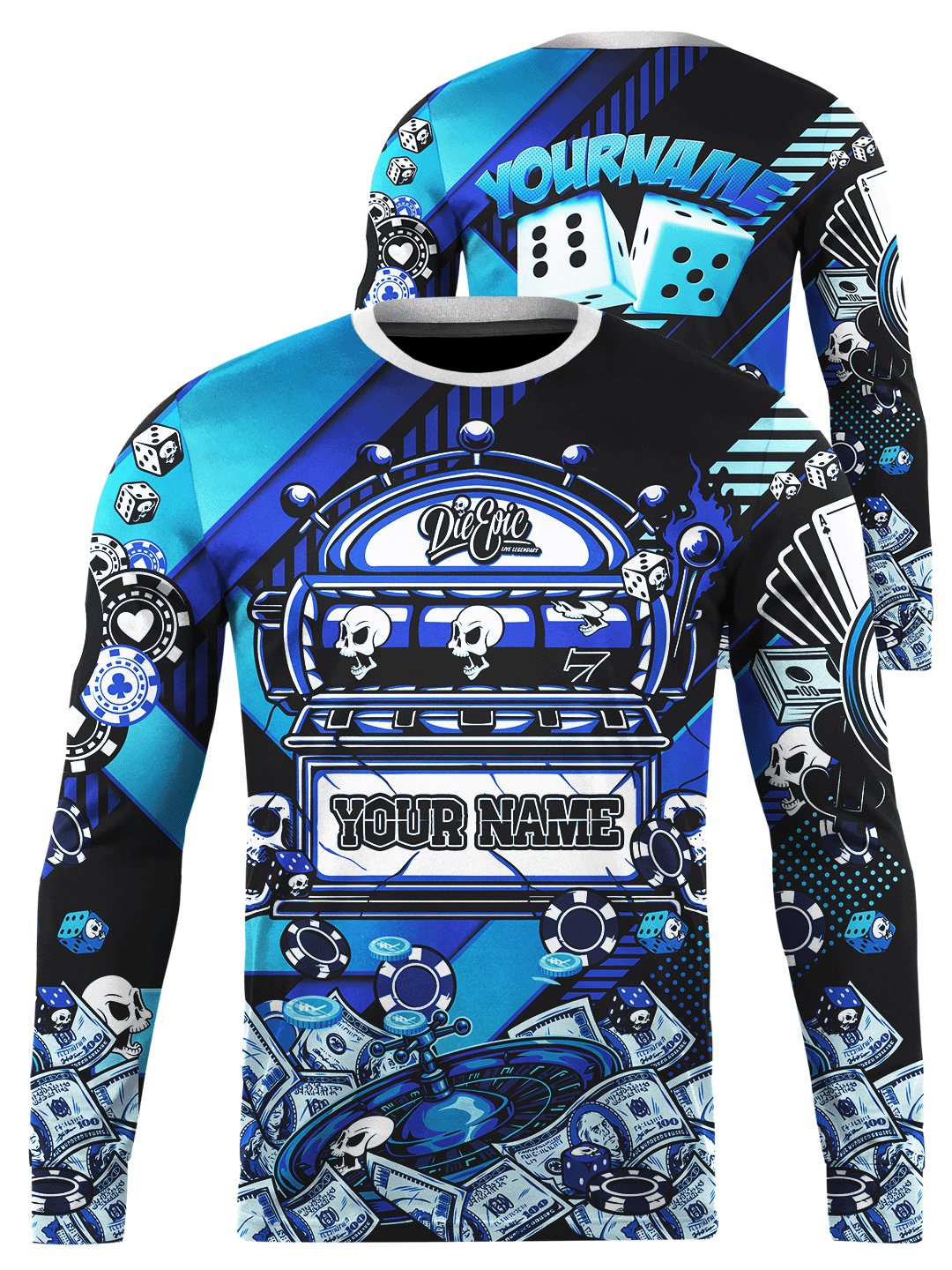 [PICK COLOR] Die Epic Casino Custom Long Sleeve Jersey