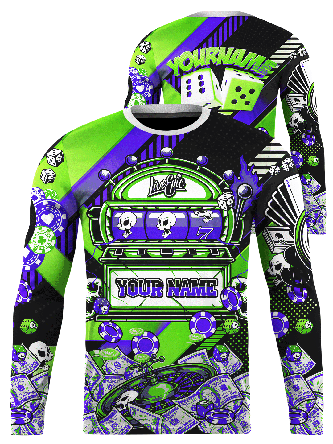[Pick Color] Live Epic Casino Custom Long Sleeve Jersey