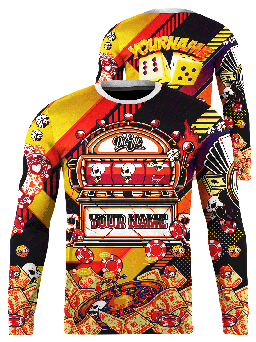 [PICK COLOR] Die Epic Casino Custom Long Sleeve Jersey