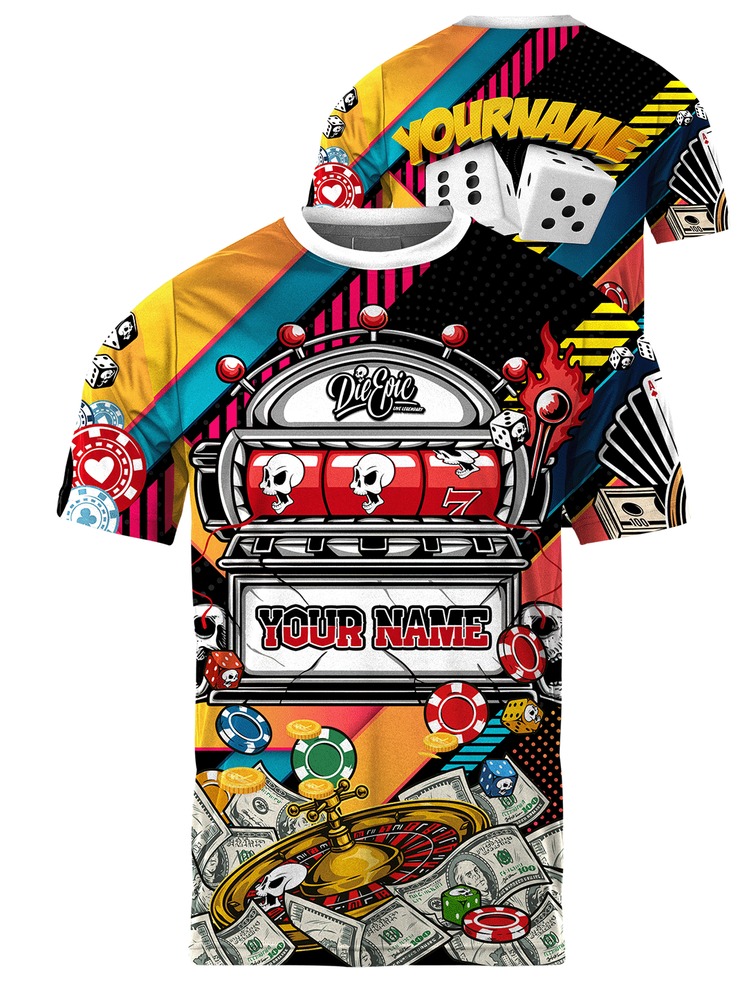 [PICK COLOR] Die Epic Casino Custom Short Sleeve Jersey