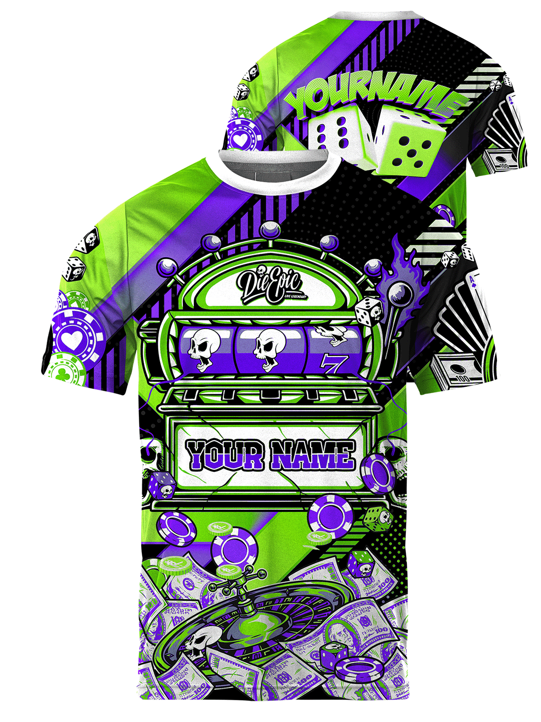 [PICK COLOR] Die Epic Casino Custom Short Sleeve Jersey