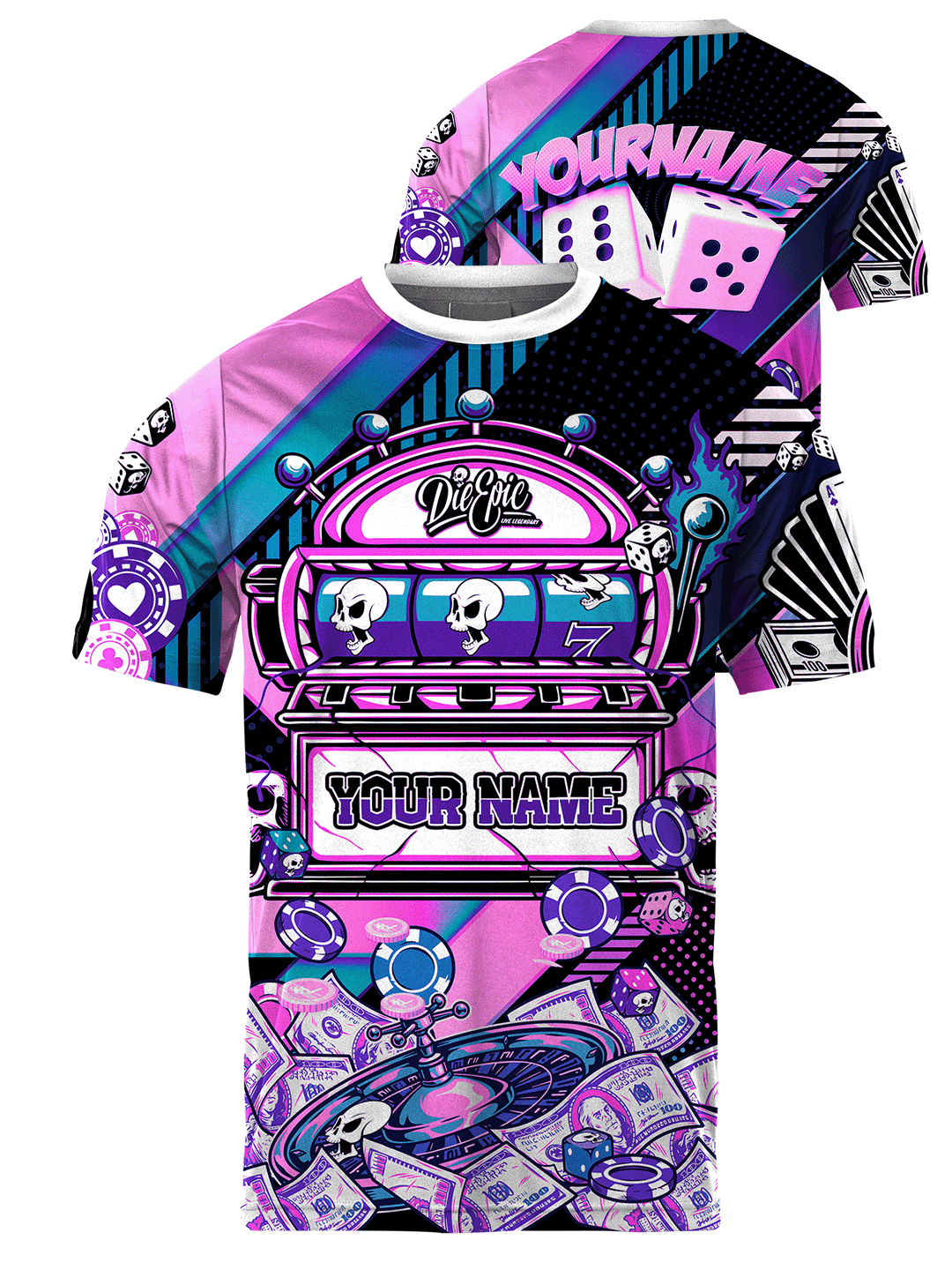 [PICK COLOR] Die Epic Casino Custom Short Sleeve Jersey