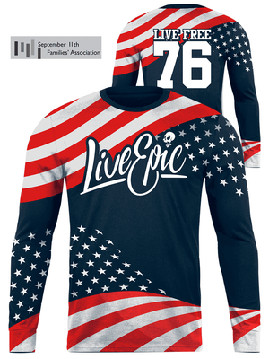 [911 CHARITY] Live Epic USA Live Free Long Sleeve Jersey