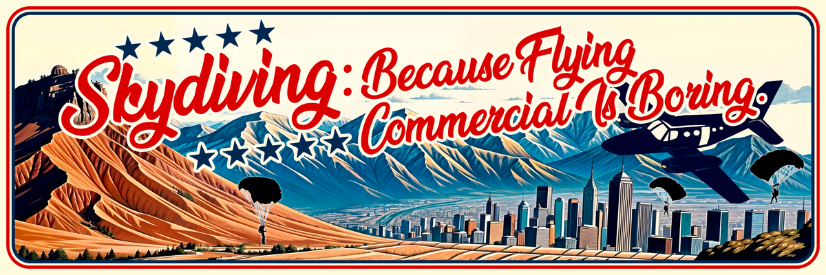 [USA ship only] Skydiving White Bumper Sticker