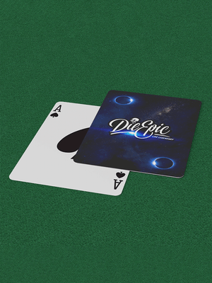 Die Epic Blue Galaxy Playing Cards