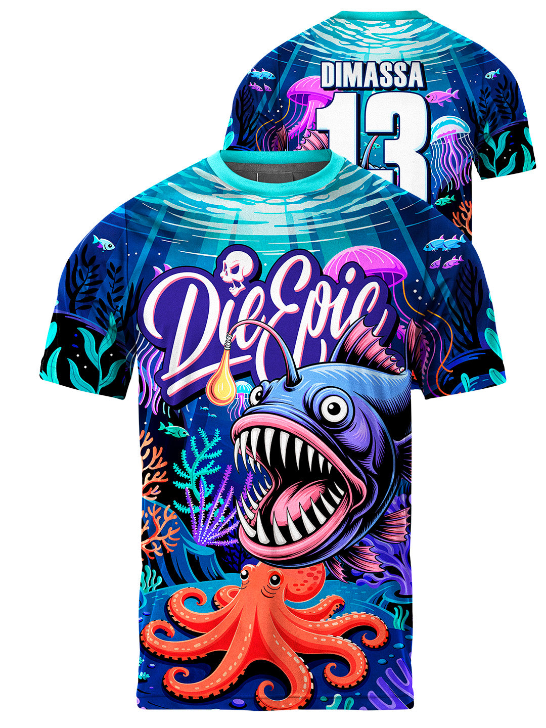 Die Epic Deep Sea B Custom Short Sleeve Jersey