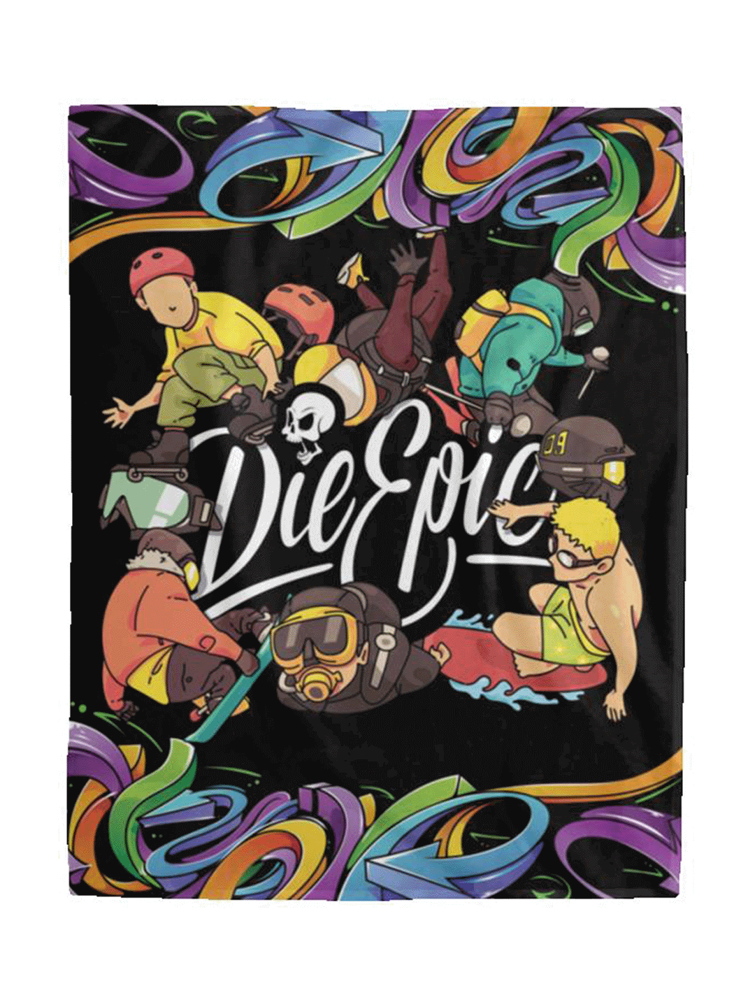 [USA ONLY] Die Epic Adrenaline Cozy Plush Fleece Blanket 60x80
