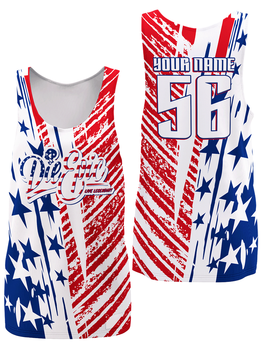 Die Epic Broad Stripes Custom Tank Top