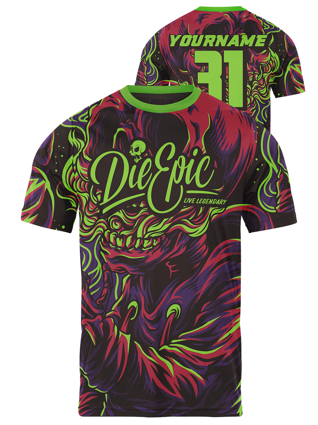 Die Epic Spooky Custom Short Sleeve Jersey
