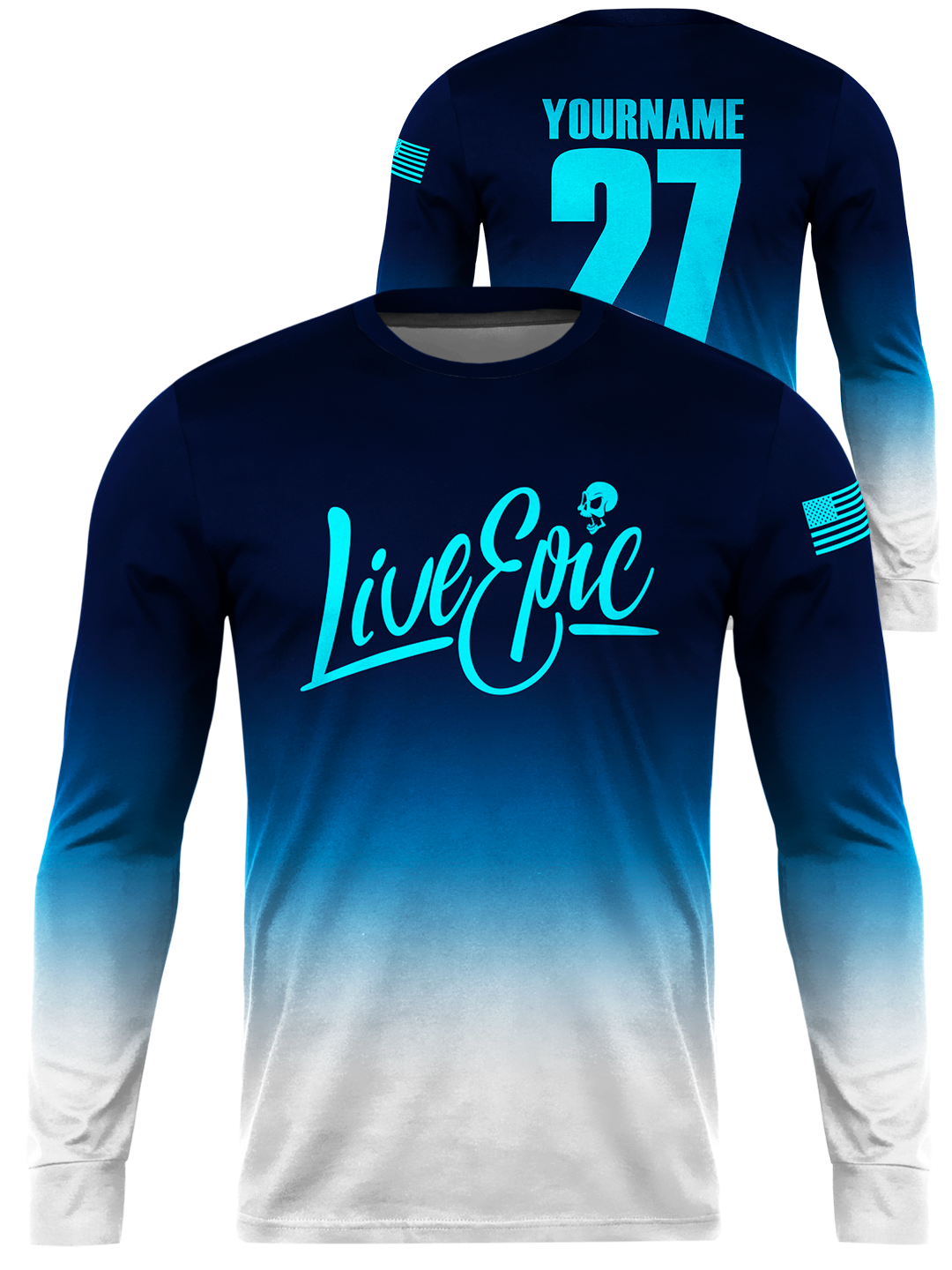 [MULTICOLOR] Live Epic Phantom Wash Custom Long Sleeve Jersey