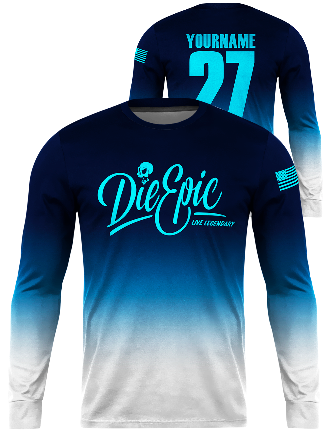 [MULTICOLOR] Die Epic Phantom Wash Custom Long Sleeve Jersey