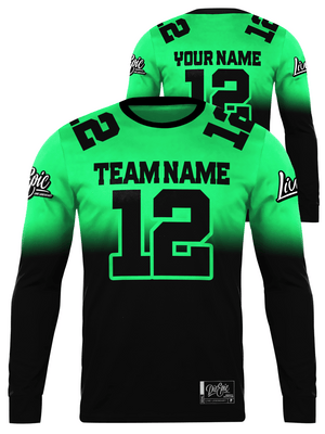 Live Epic Teams Faded Multicolor Custom Long Sleeve Jersey