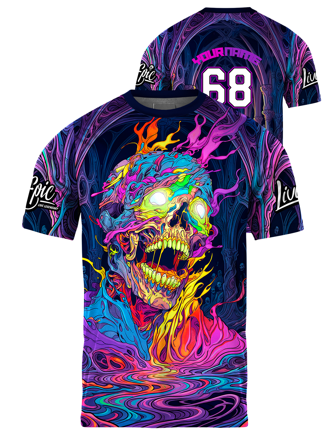 Live Epic Neon Revenant Custom Short Sleeve Jersey