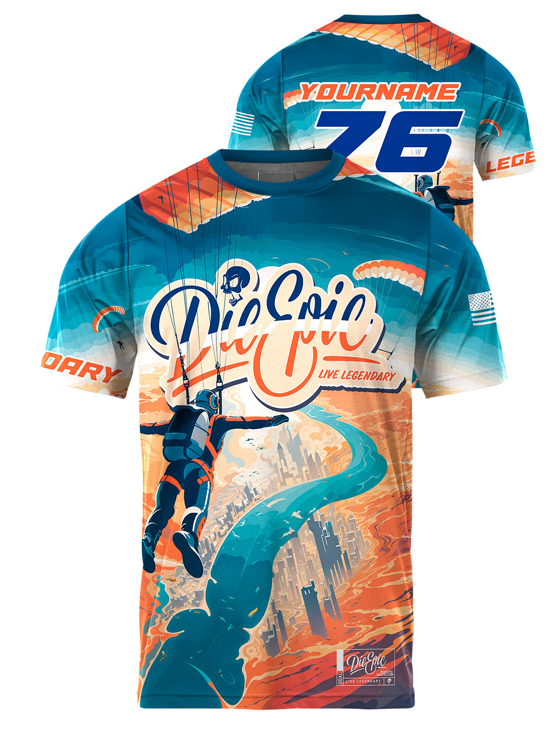 Die Epic Panoramic Custom Short Sleeve Jersey