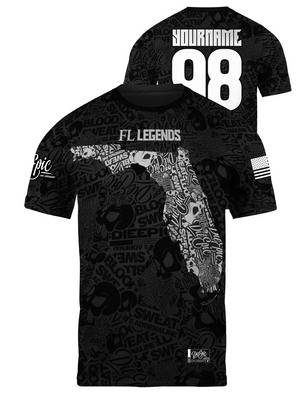 Country State Legends Sticker Camo Custom Short Sleeve Jersey