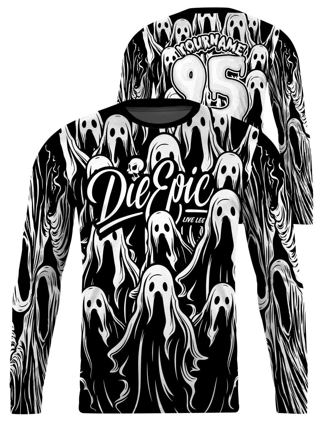 Die Epic Ghost Custom Long Sleeve Jersey