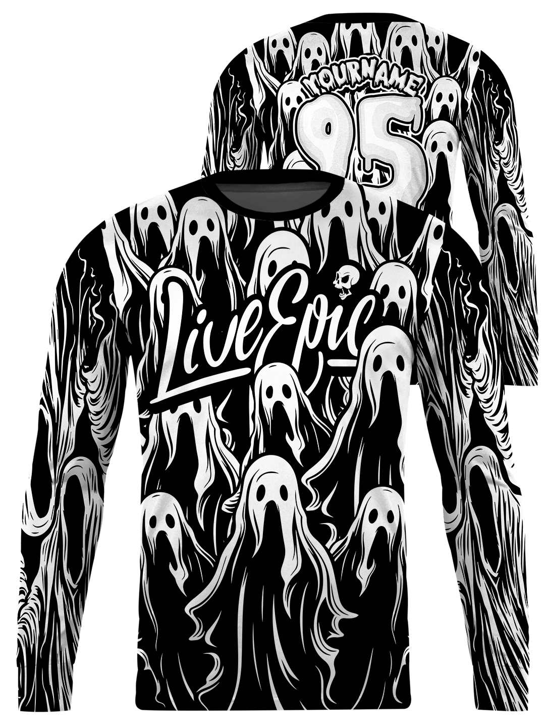 Live Epic Ghost Custom Long Sleeve Jersey