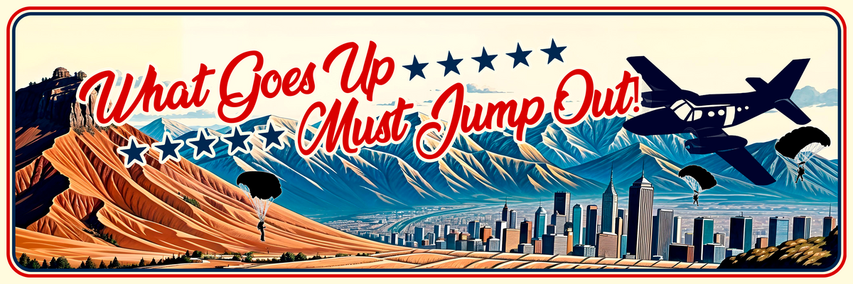 [USA ship only] Skydiving White Bumper Sticker