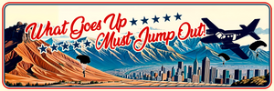 [USA ship only] Skydiving White Bumper Sticker