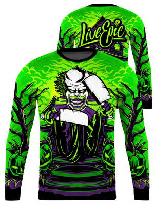 Live Epic Green Clown Long Sleeve Jersey