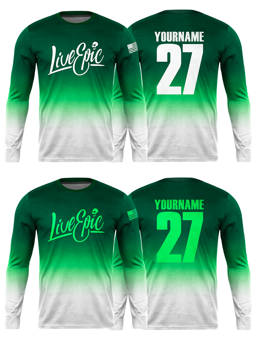 [MULTICOLOR] Live Epic Phantom Wash Custom Long Sleeve Jersey