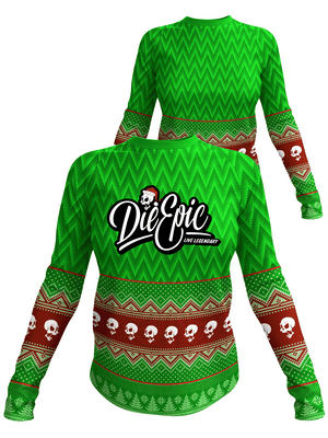 Die Epic Green Crochet Ugly Women Long Sleeve Jersey (PRE-SALES 'TIL DEC 5TH -12PM EST)