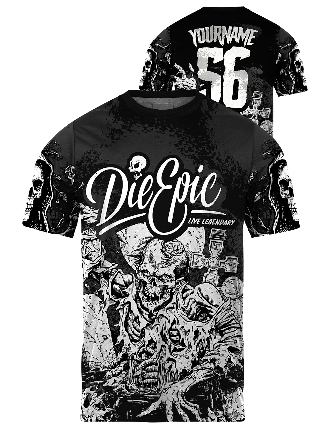 Die Epic Freefall Forever Custom Short Sleeve Jersey