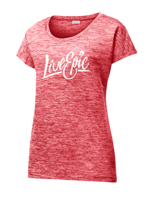 Live Epic Ladies Slouchy Heather Red Shirt