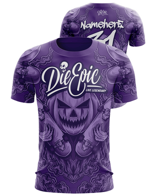 Die Epic Jack O'Lantern Multicolor Custom Short Sleeve Jersey