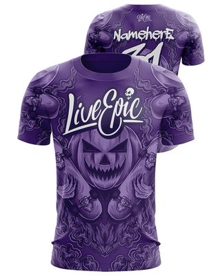 Live Epic Jack O'Lantern Multicolor Custom Short Sleeve Jersey