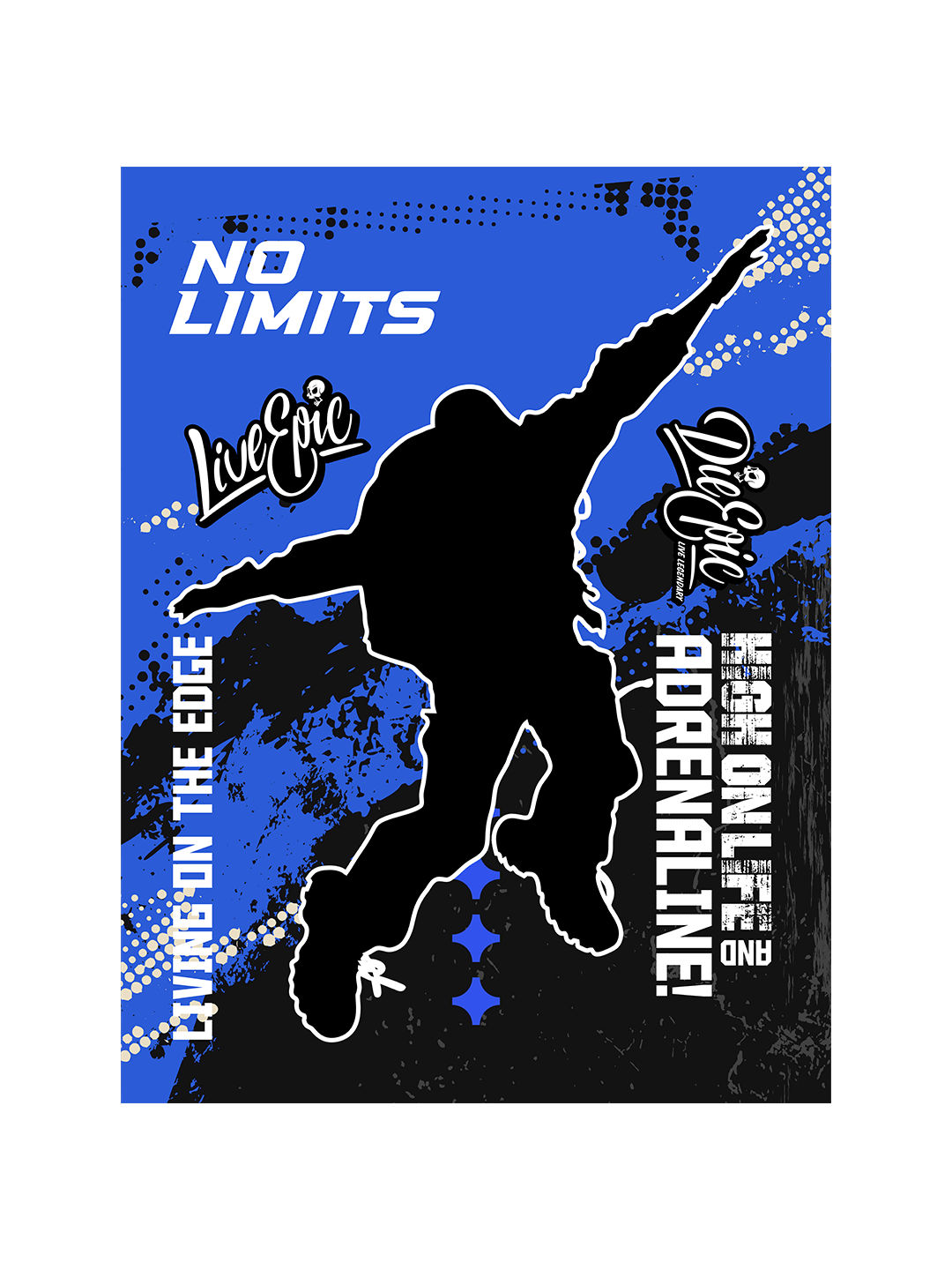 [USA ONLY] ADD PICTURE Skydiving Blue Texture Plush Fleece Blanket 60x80