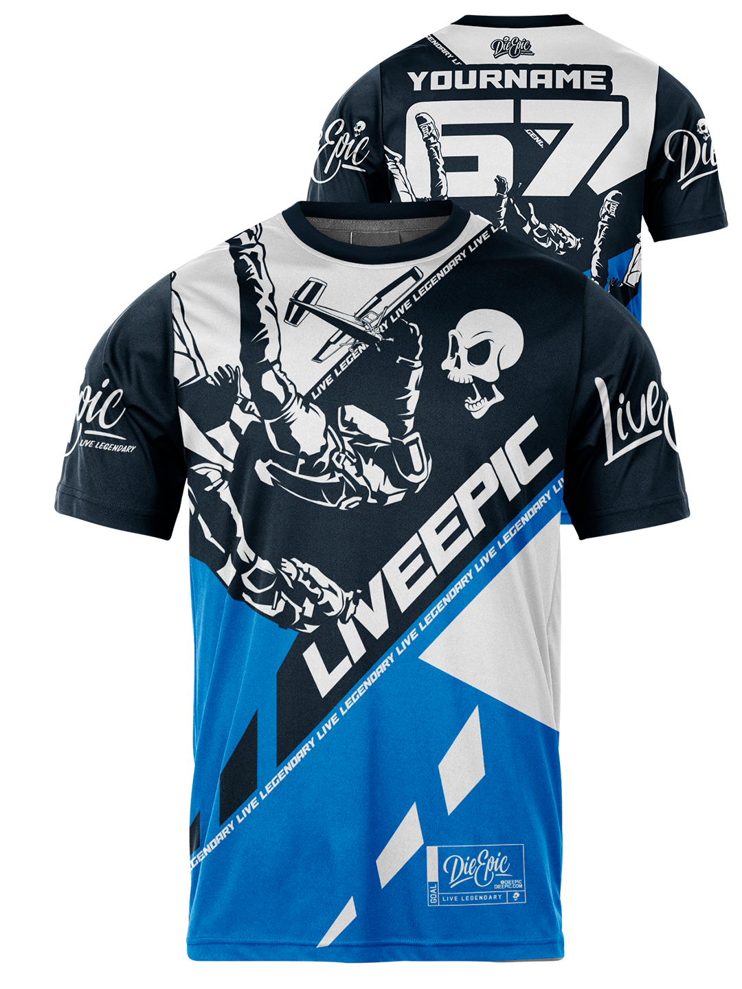 Live Epic Skydiving Custom Short Sleeve Jersey