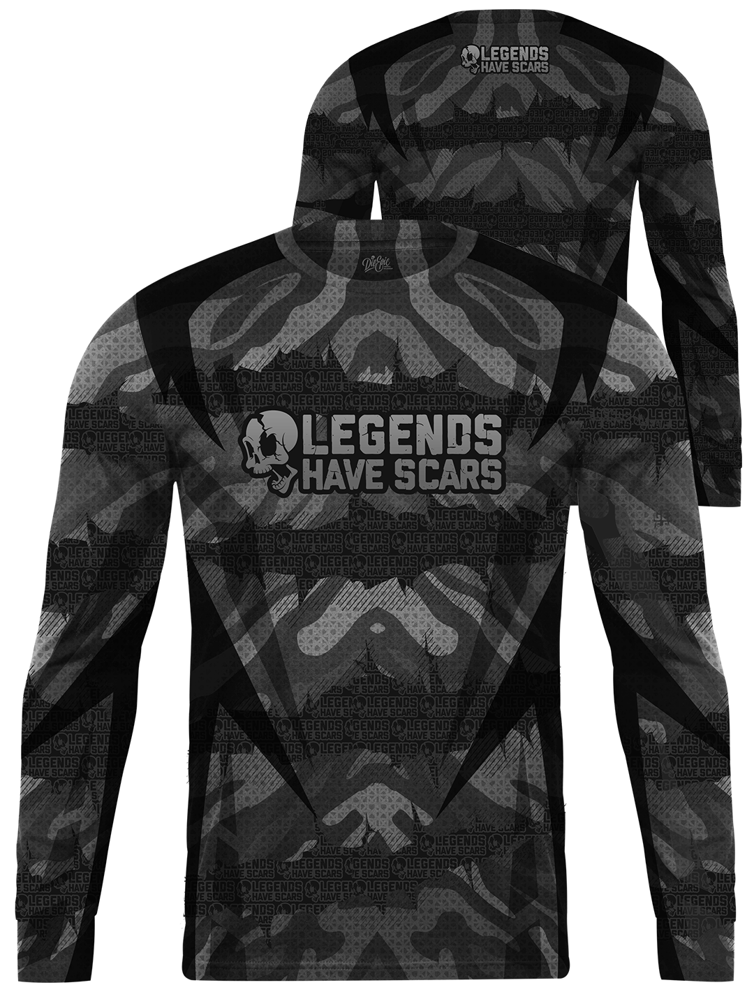 Legends Have Scars Camo Custom Long Sleeve Jersey