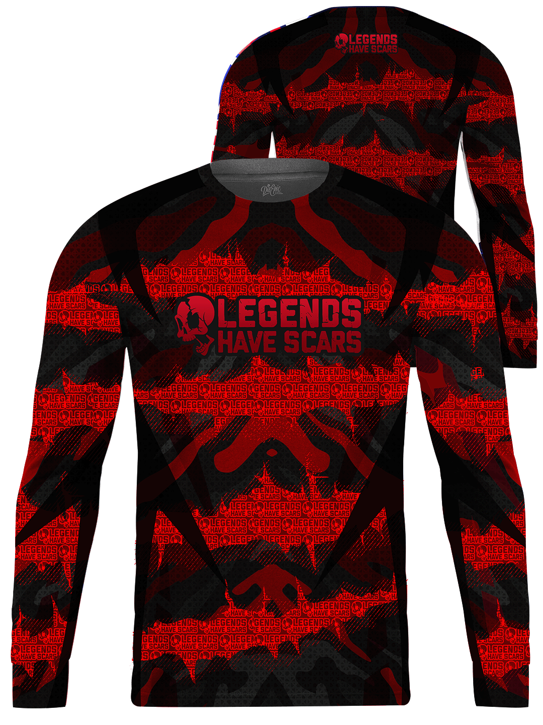 Legends Have Scars Camo Custom Long Sleeve Jersey