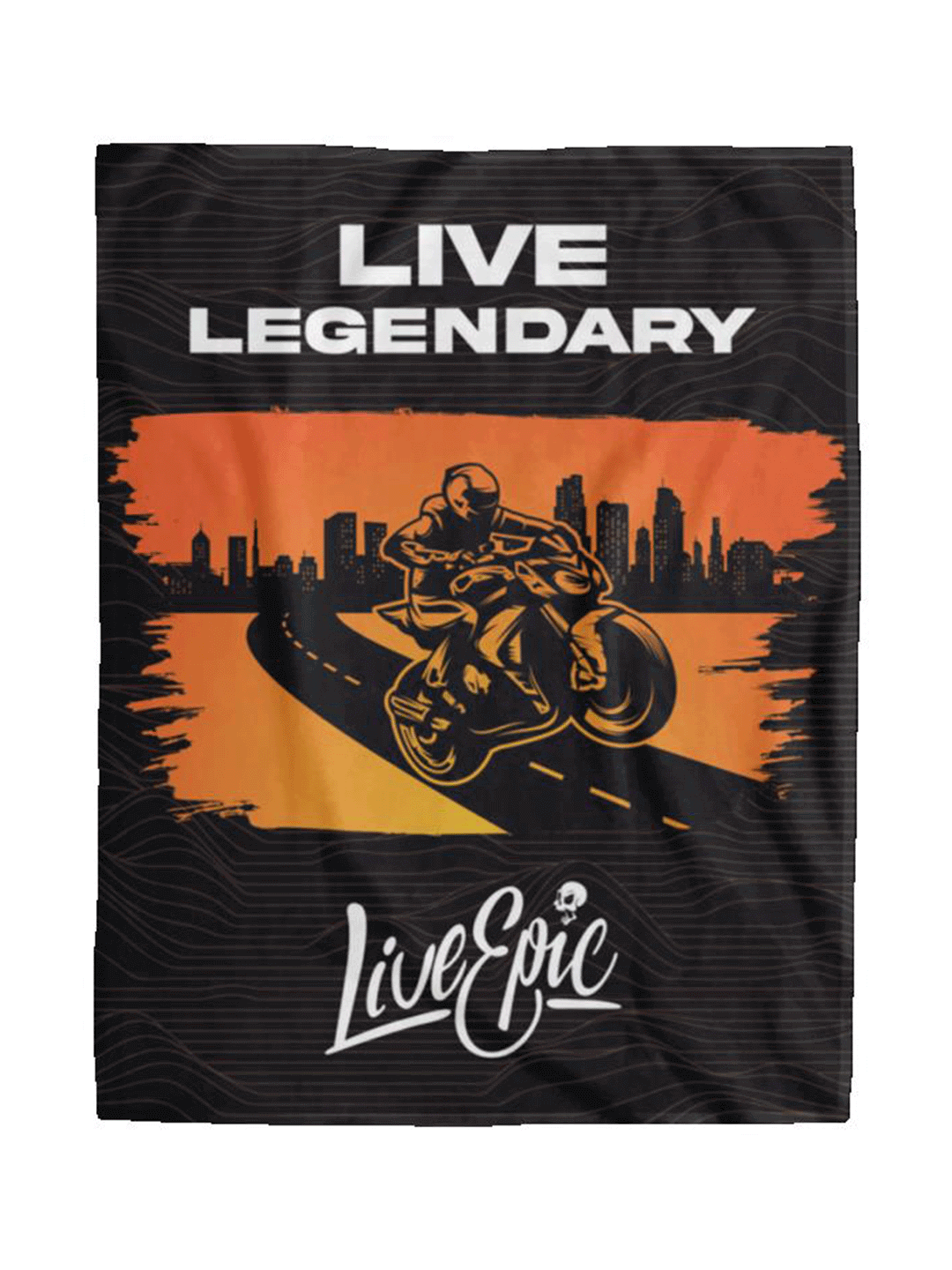 [USA ONLY] Live Epic Bike Stunts Plush Fleece Blanket 60x80