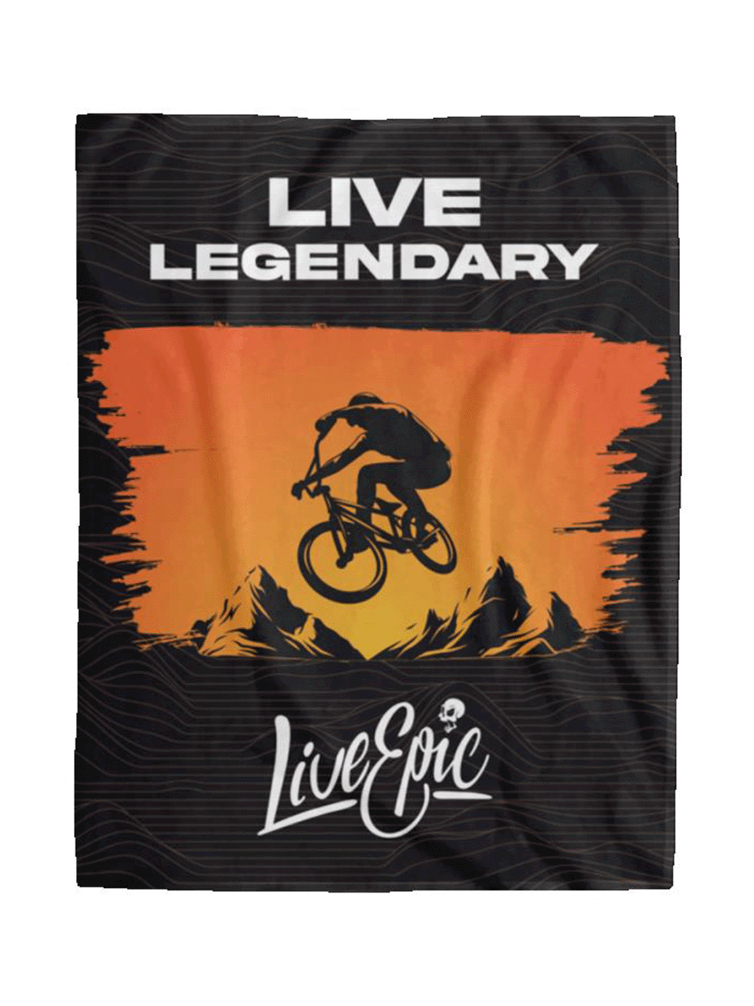 [USA ONLY] Live Epic Biking Plush Fleece Blanket 60x80