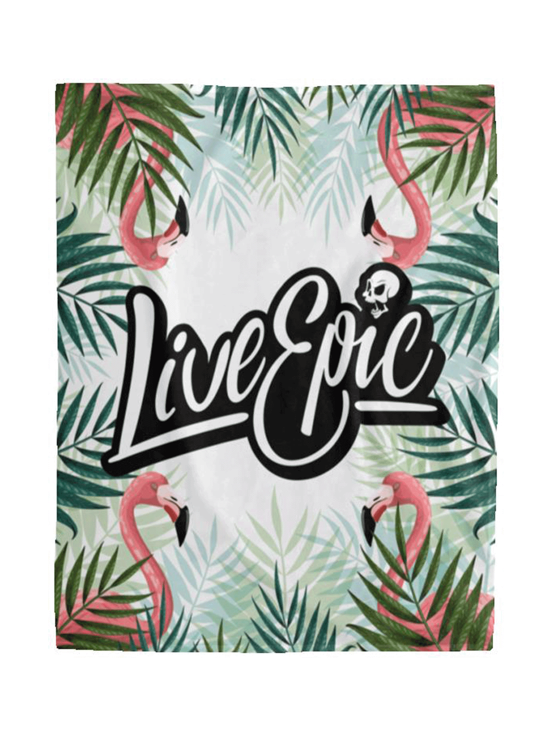 [USA ONLY] Live Epic Flamingo Plush Fleece Blanket 60x80