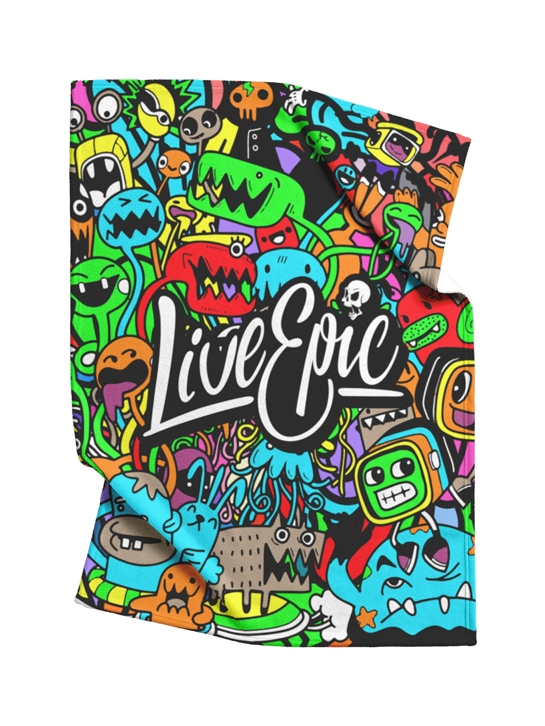 [USA ONLY] Live Epic Little Monsters Cozy Plush Fleece Blanket 60x80