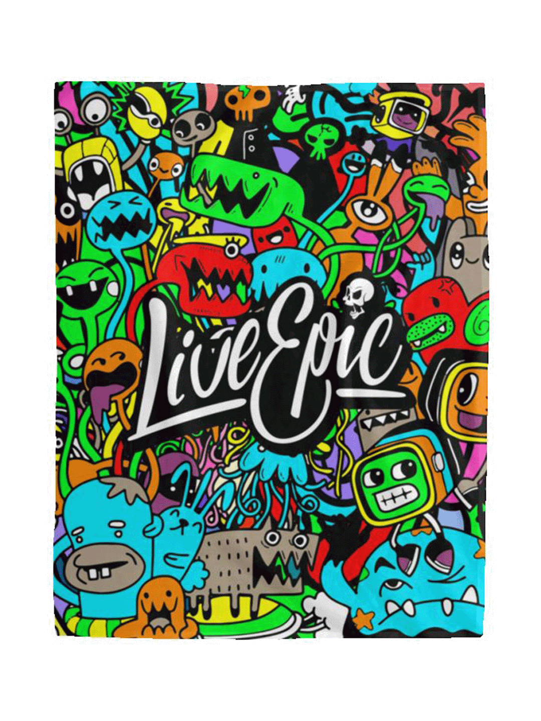 [USA ONLY] Live Epic Little Monsters Cozy Plush Fleece Blanket 60x80
