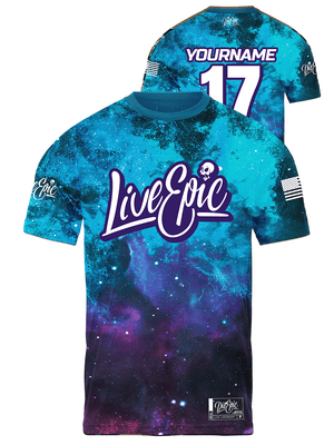 Live Epic Milky Way Custom Short Sleeve Jersey