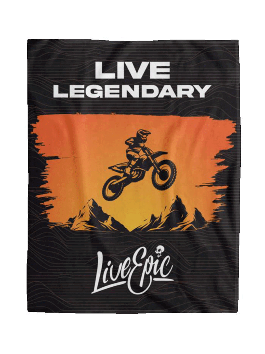 [USA ONLY] Live Epic Motorcross Cozy Plush Fleece Blanket 60x80