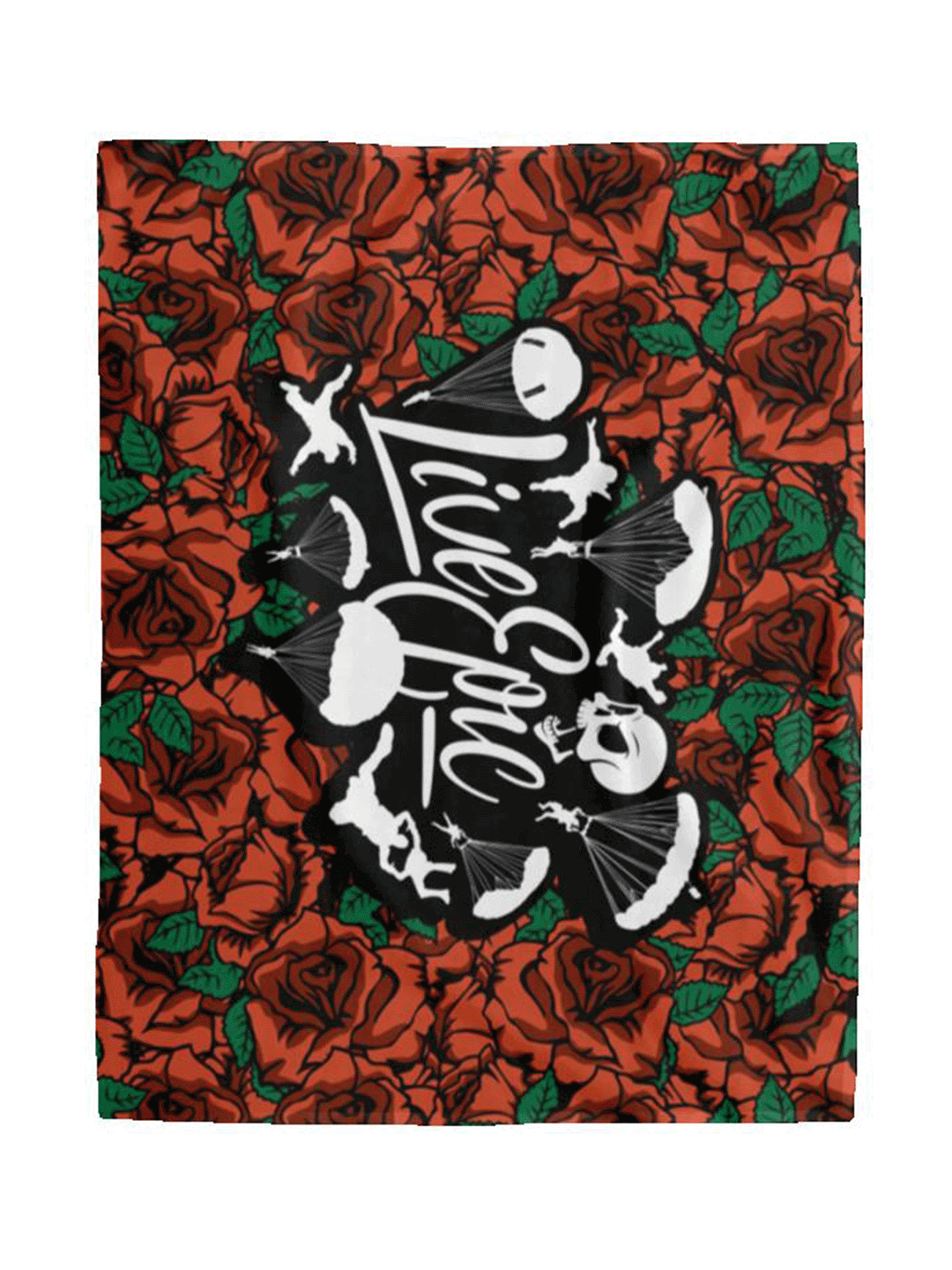 [USA ONLY] Live Epic Roses Skydive Plush Fleece Blanket 60x80