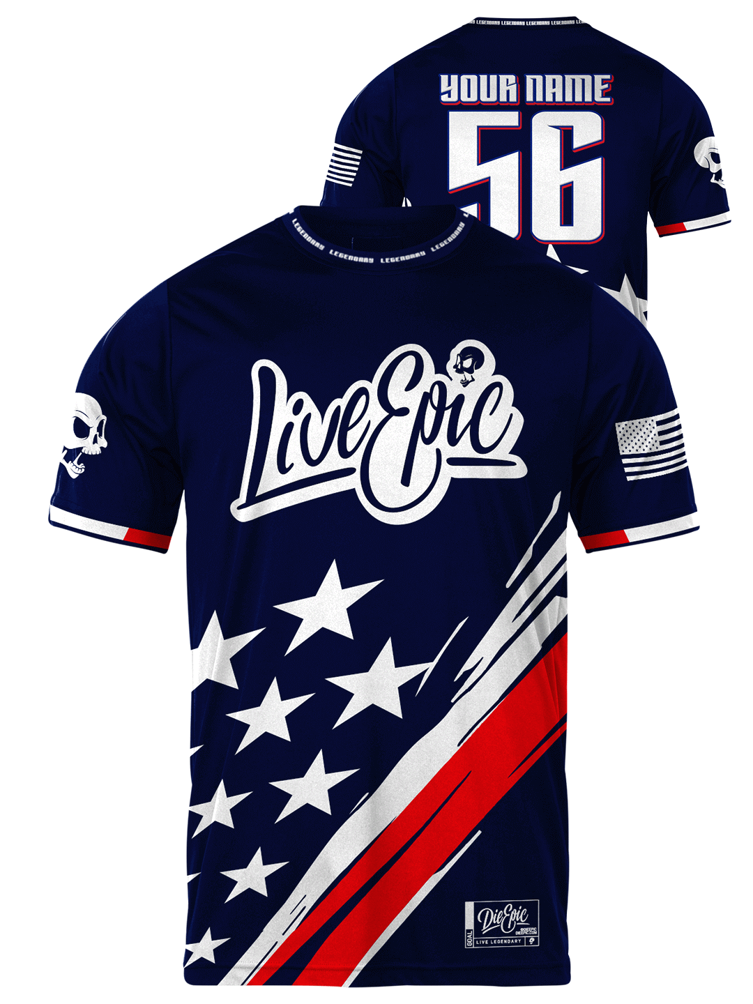 Live Epic Team Legendary Custom Short Sleeve Jersey